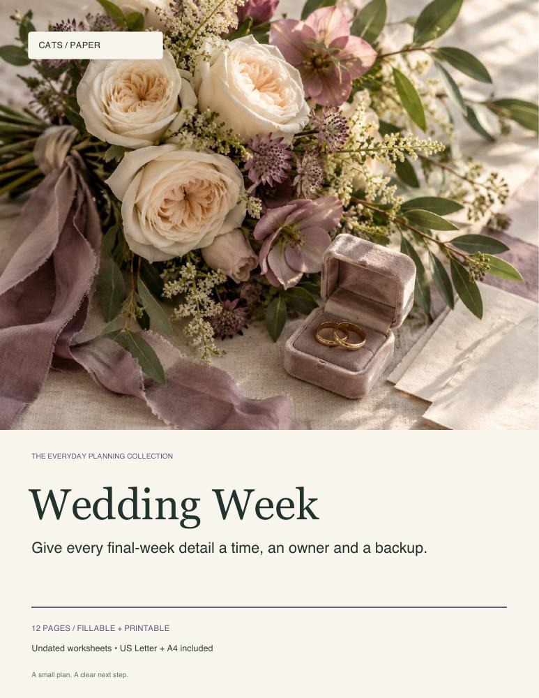 Actual Wedding Week PDF cover